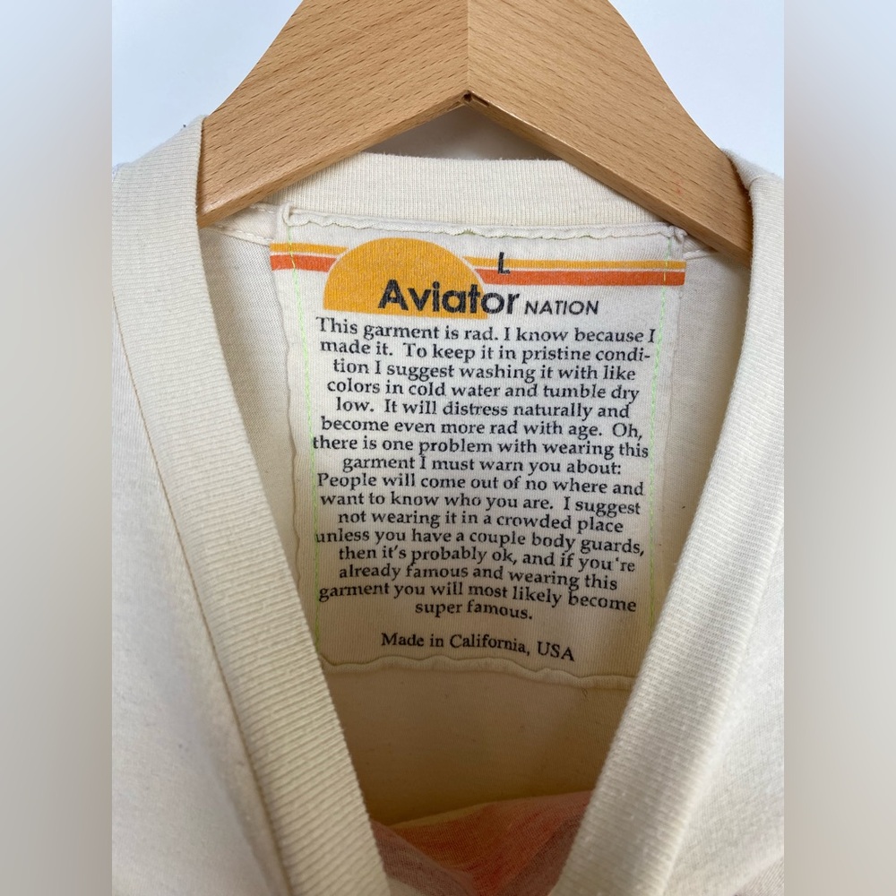 Aviator Nation Big Rainbow Graphic T Shirt Off White
Size L Flaws - Picture 4 of 10